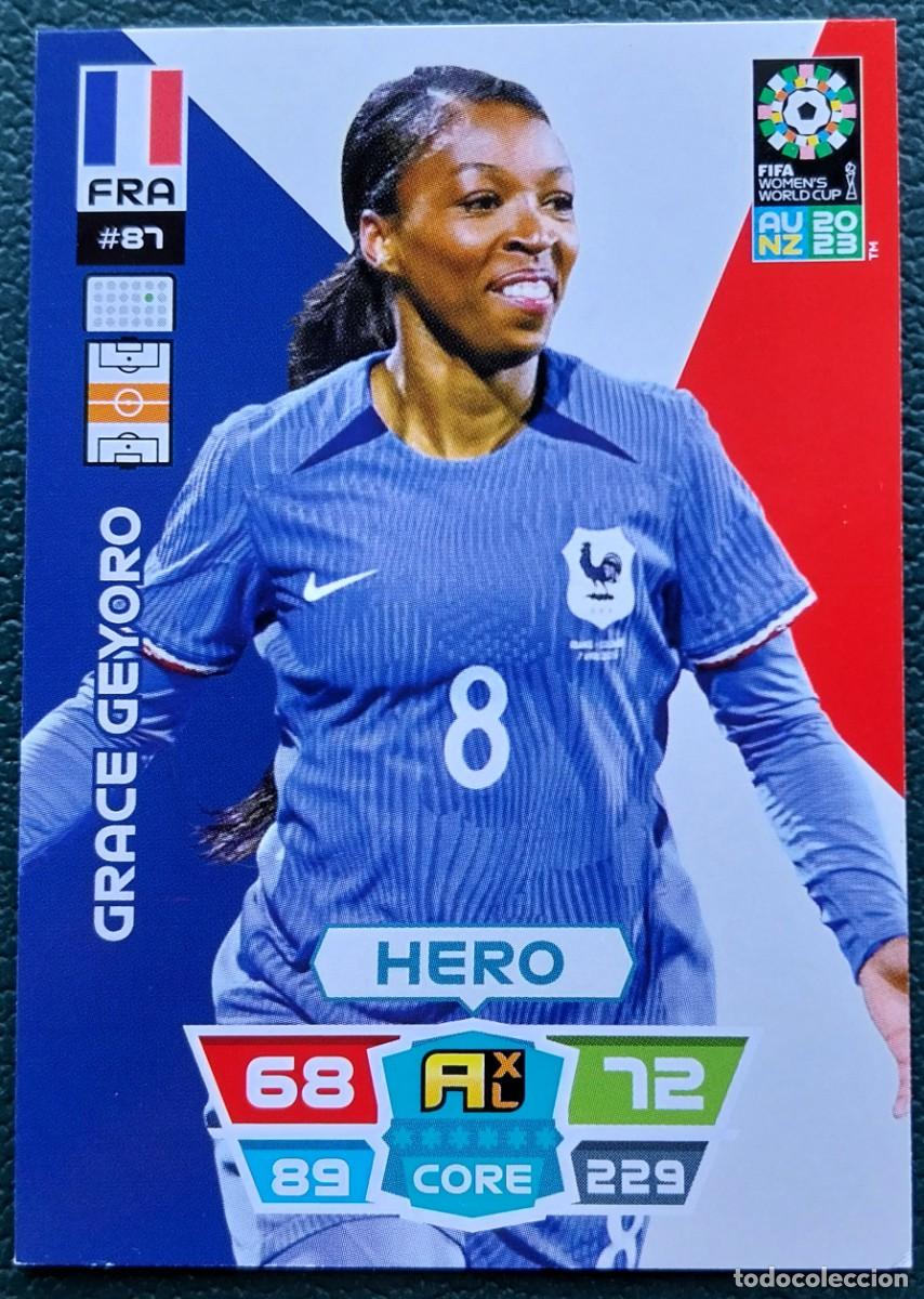 &Aacute;lbum de f&uacute;tbol completo: 87 GRACE GEYORO FRANCIA FICHAS ALBUM ADRENALYN FEMENINO MUNDIAL WOMEN'S WORLD AU NZ 2023