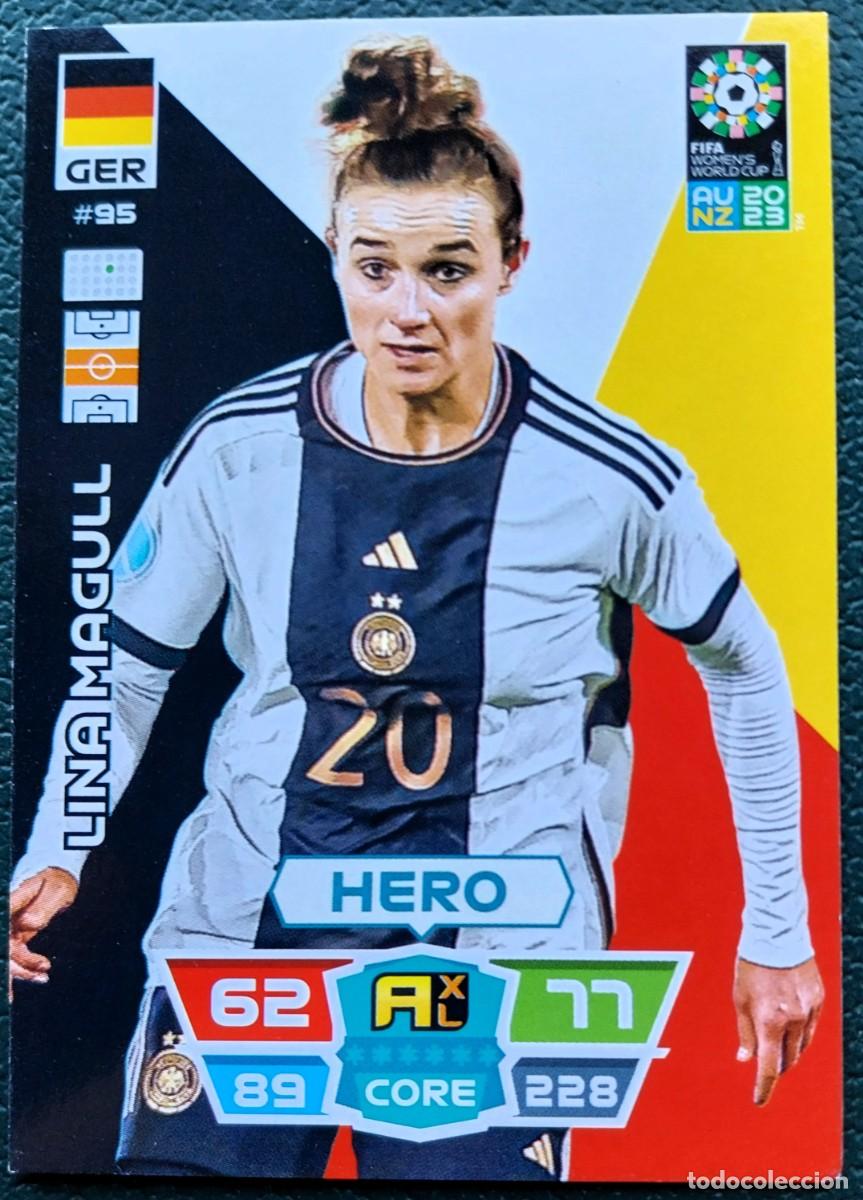 &Aacute;lbum de f&uacute;tbol completo: 95 LINA MAGULL ALEMANIA FICHAS ALBUM ADRENALYN FEMENINO MUNDIAL WOMEN'S WORLD AU NZ 2023