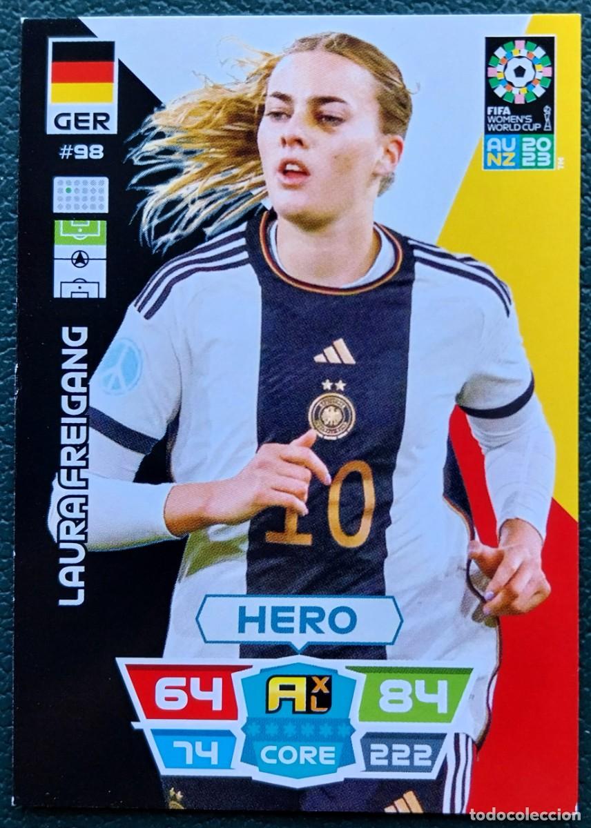 &Aacute;lbum de f&uacute;tbol completo: 98 LAURA FREIGANG ALEMANIA FICHAS ALBUM ADRENALYN FEMENINO MUNDIAL WOMEN'S WORLD AU NZ 2023