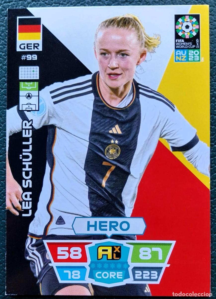 &Aacute;lbum de f&uacute;tbol completo: 99 LEA SCHULLER ALEMANIA FICHAS ALBUM ADRENALYN FEMENINO MUNDIAL WOMEN'S WORLD AU NZ 2023