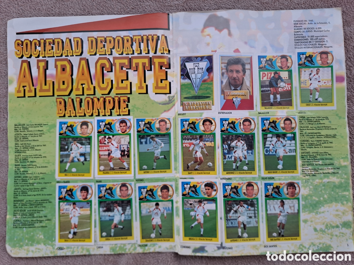 &Aacute;lbum di calcio completo: &Aacute;LBUM LIGA ESTE 1993-94 ULTRACOMPLETO 483 CROMOS IMPRESIONANTE &Aacute;LBUM ORIGINAL DE EDICIONES ESTE
