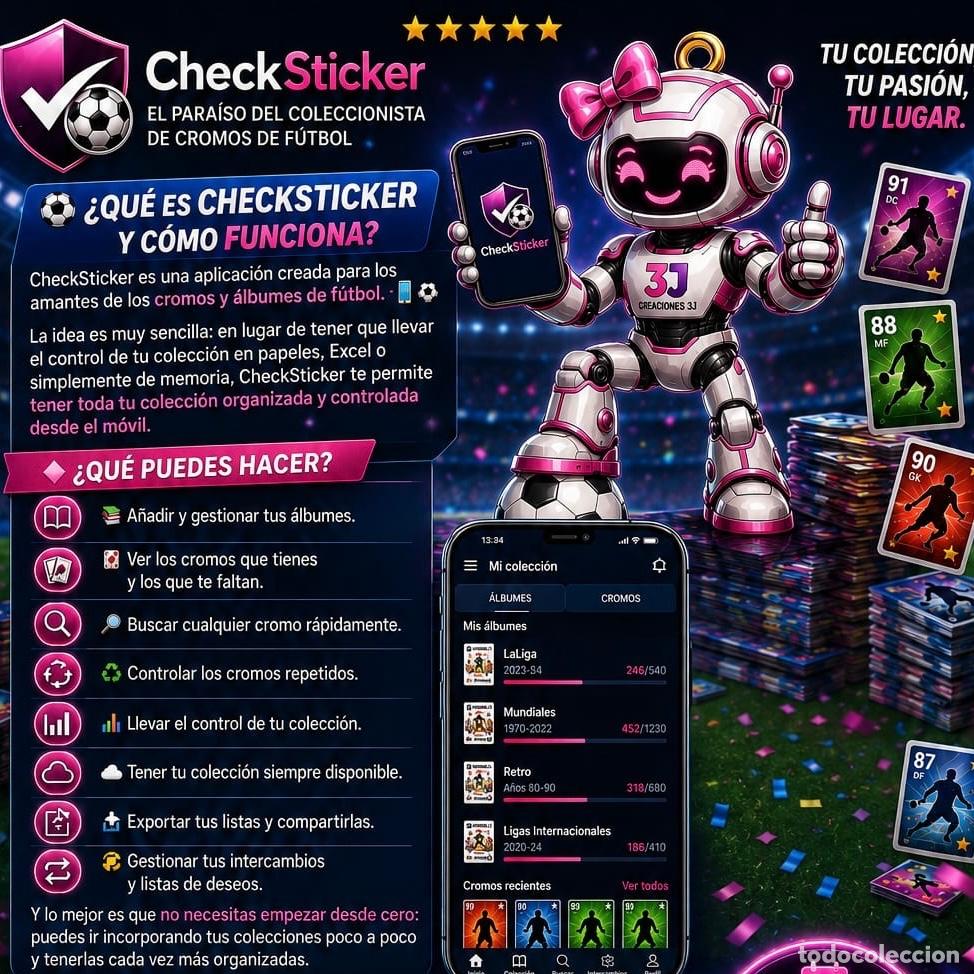 &Aacute;lbum de f&uacute;tbol completo: Archivador Digital de Cromos Checksticker - Control de Faltas y Repes Online