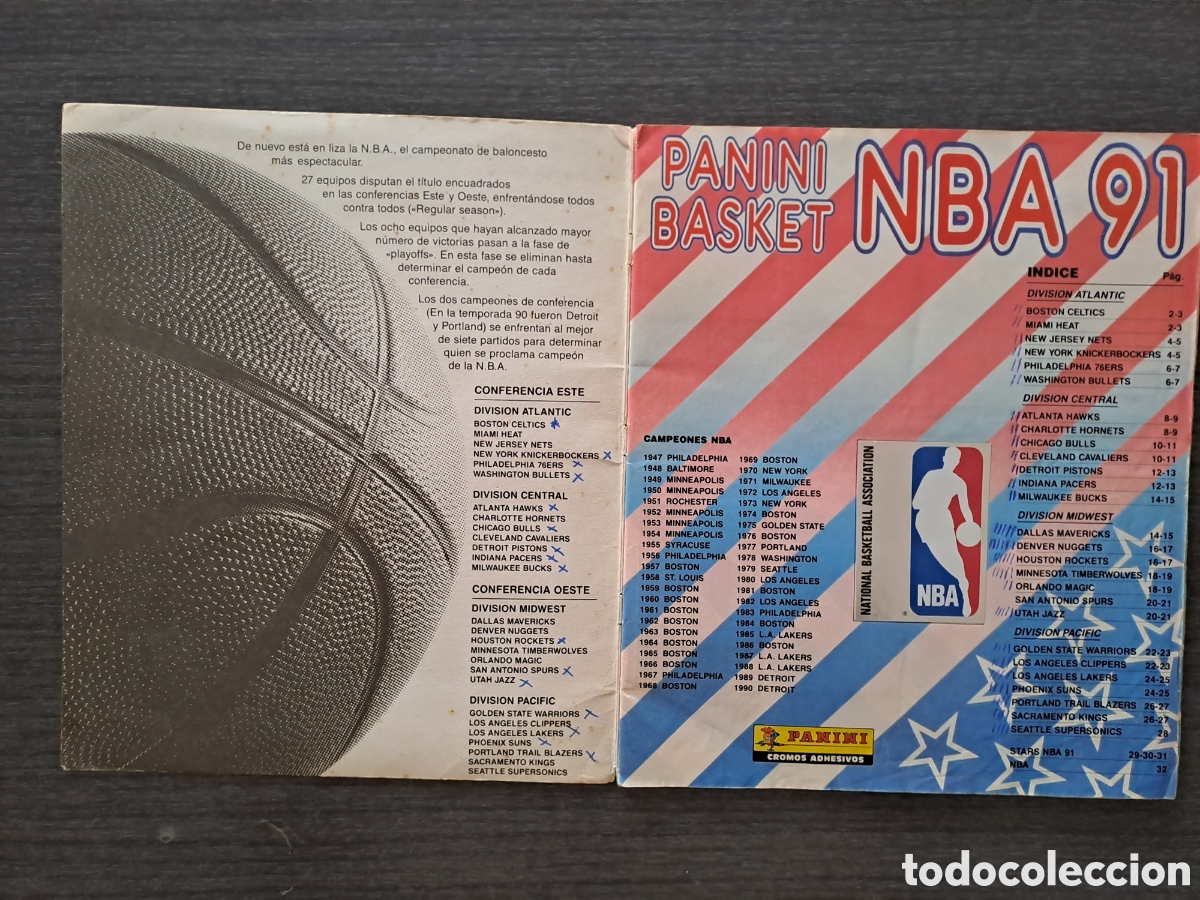 &Aacute;lbum de f&uacute;tbol completo: PANINI BASKET 91 &Aacute;LBUM COMPLETO ACB 1990-91 &Aacute;lbum original Panini Basket 91 de la temporada 1990-91