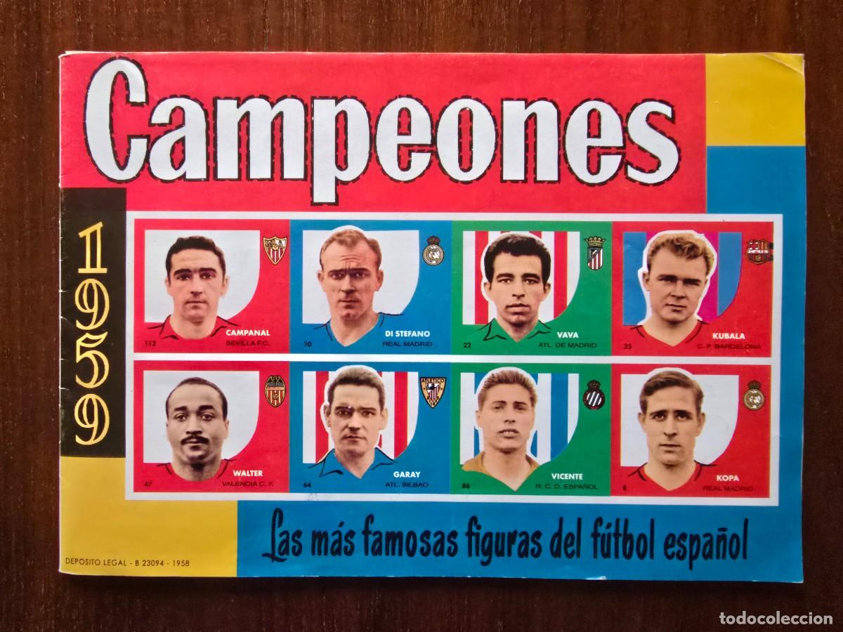 &Aacute;lbum de f&uacute;tbol completo: Album Futbol Campeones 1956.completo 214 cromos.Bruguera.Facsimil.cromos NO impresos
