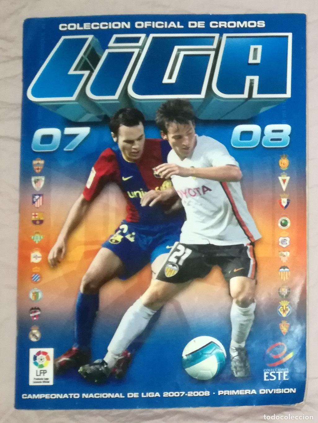 &Aacute;lbum de f&uacute;tbol completo: Album de futbol Liga 2007-08, ESTE - Contiene 521 cromos (77 dobles, 60 fichajes); con Messi