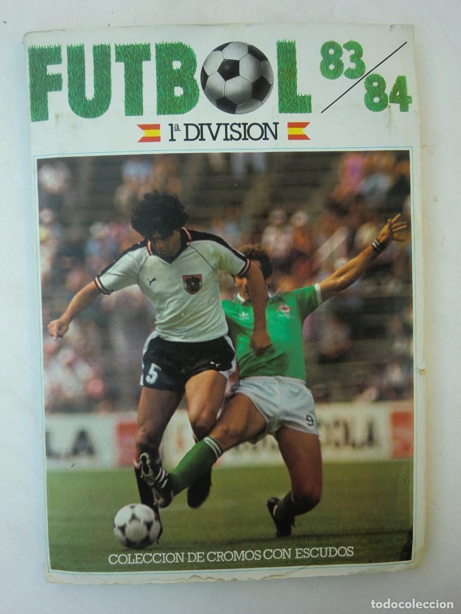 Caderneta de futebol completa: Album de cromos completo LIGA F&Uacute;TBOL CANO 83-84 1983-1984. Ver fotograf&iacute;as. 412 cromos, 110 dobles
