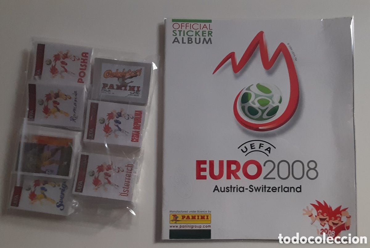 &Aacute;lbum de f&uacute;tbol completo: COLECCI&Oacute;N COMPLETA EURO AUSTRIA Y SUIZA 2008 PANINI EUROCOPA 08