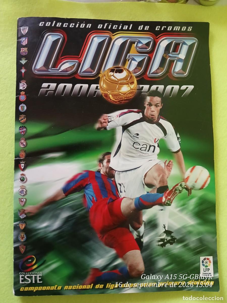 &Aacute;lbum de f&uacute;tbol completo: &Aacute;lbum Este, liga espa&ntilde;ola 2006-2007, completo.