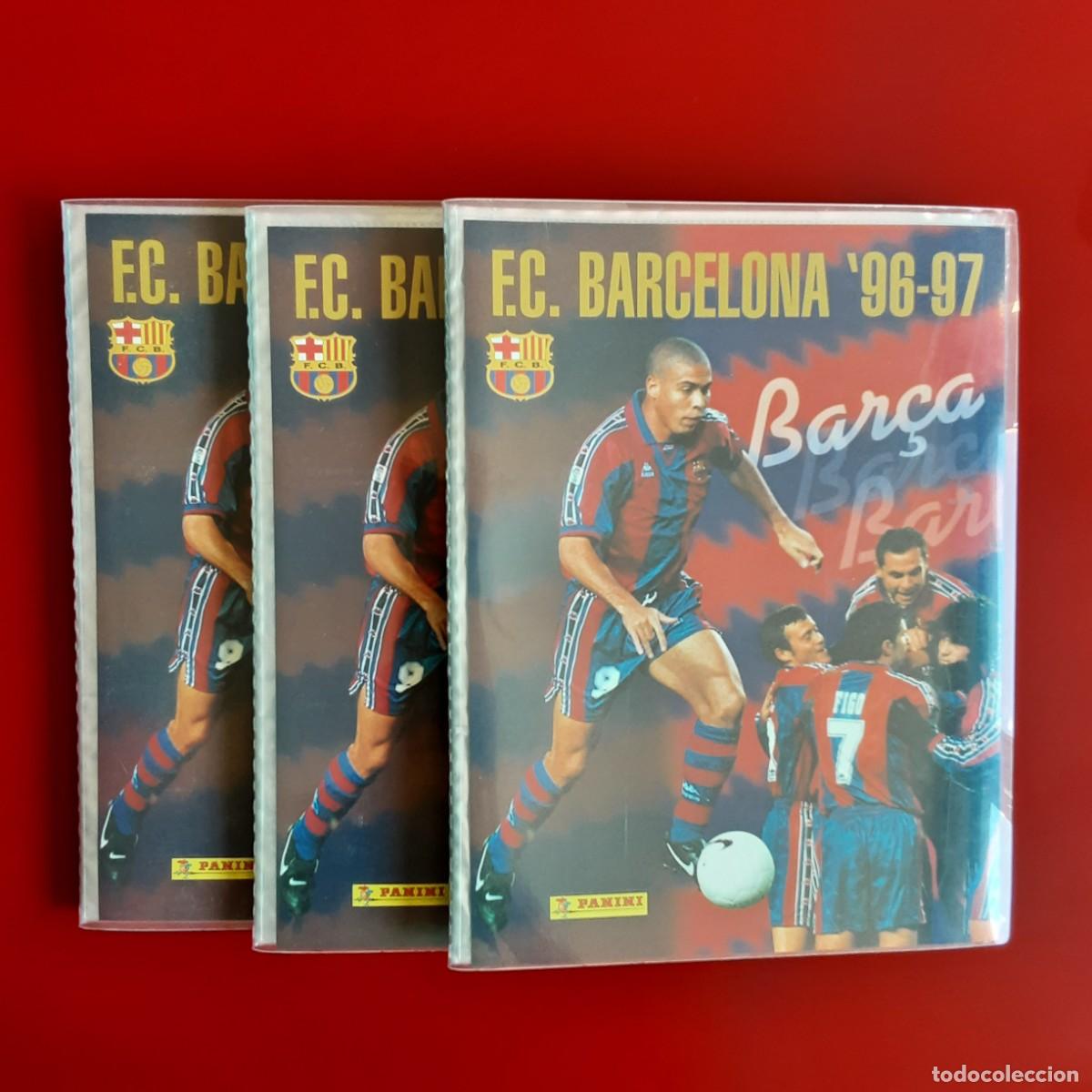 &Aacute;lbum de f&uacute;tbol completo: LOTE 3 COLECCIONES COMPLETAS FC BARCELONA 96-97 PANINI(MOURINHO,RONALDO,GUARDIOLA,FIGO,STOICHKOV...)