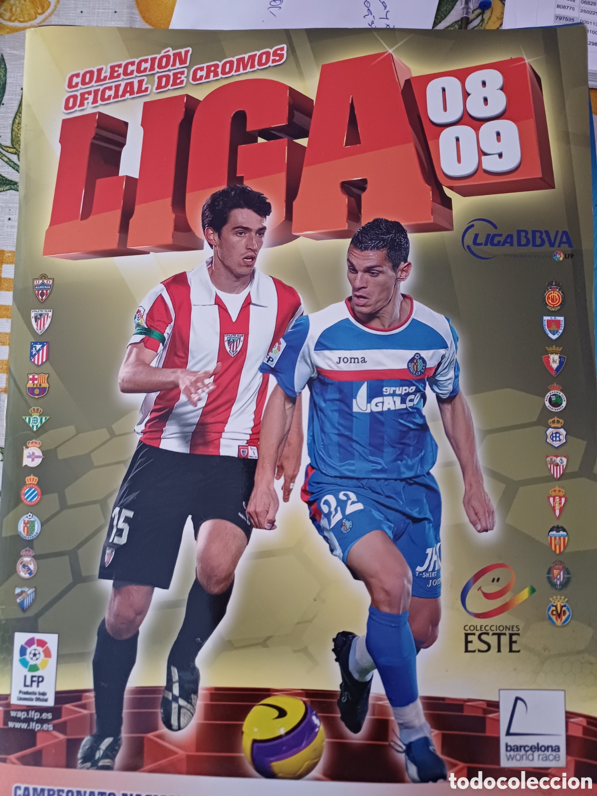 &Aacute;lbum de f&uacute;tbol completo: Album ESTE 2008-2009 COMPLETO ( + mercado invierno ) con todo lo editado