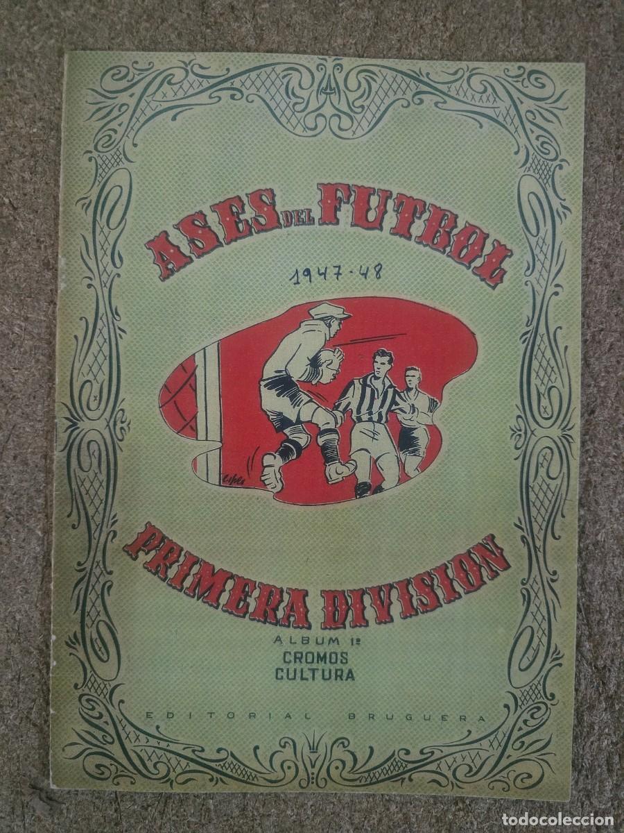 &Aacute;lbum de f&uacute;tbol completo: Album Ases del Futbol 1947-1948.Completo 96 Cromos.Bruguera.Facsimil.Cromos Impresos