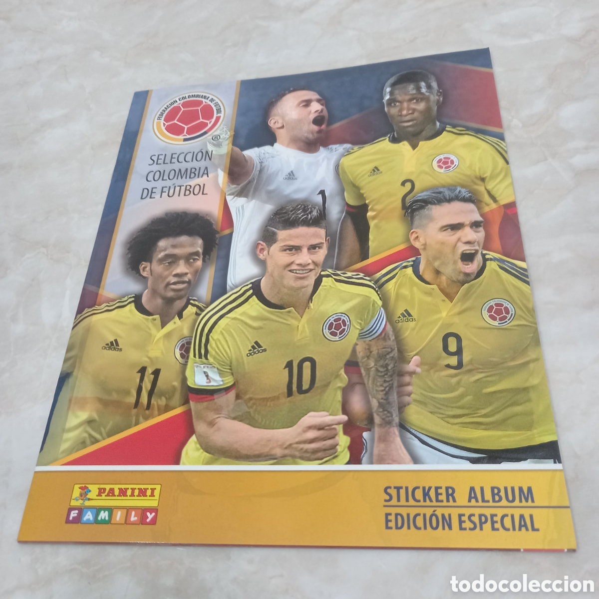 Caderneta de futebol completa: Album Cromos Lleno Panini selecci&oacute;n de f&uacute;tbol colombia a&ntilde;o 2017 Falcao James Rodriguez teofilo