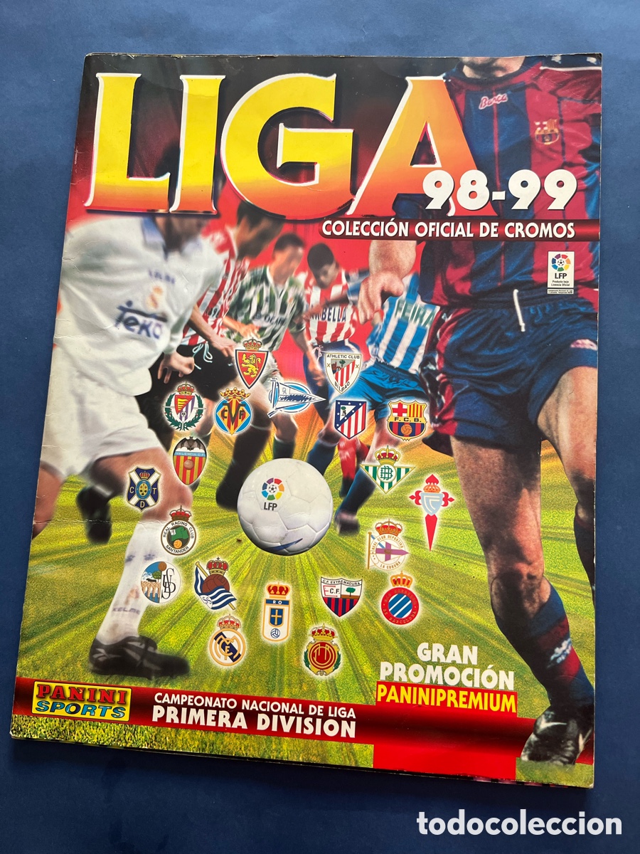 &Aacute;lbum de f&uacute;tbol completo: &Aacute;lbum Panini Liga 98-99 Completo.