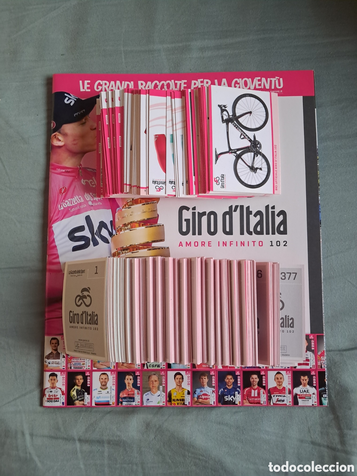 &Aacute;lbum de f&uacute;tbol completo: PANINI GIRO DE ITALIA AMORE INFINITO 102 , COMPLETA, SIN PEGAR