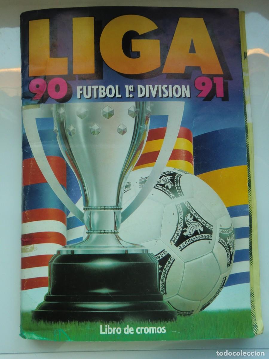 Caderneta de futebol completa: Album de cromos casi completo LIGA ESTE 90-91 1990-1991. Ver fotograf&iacute;as. 421 cromos