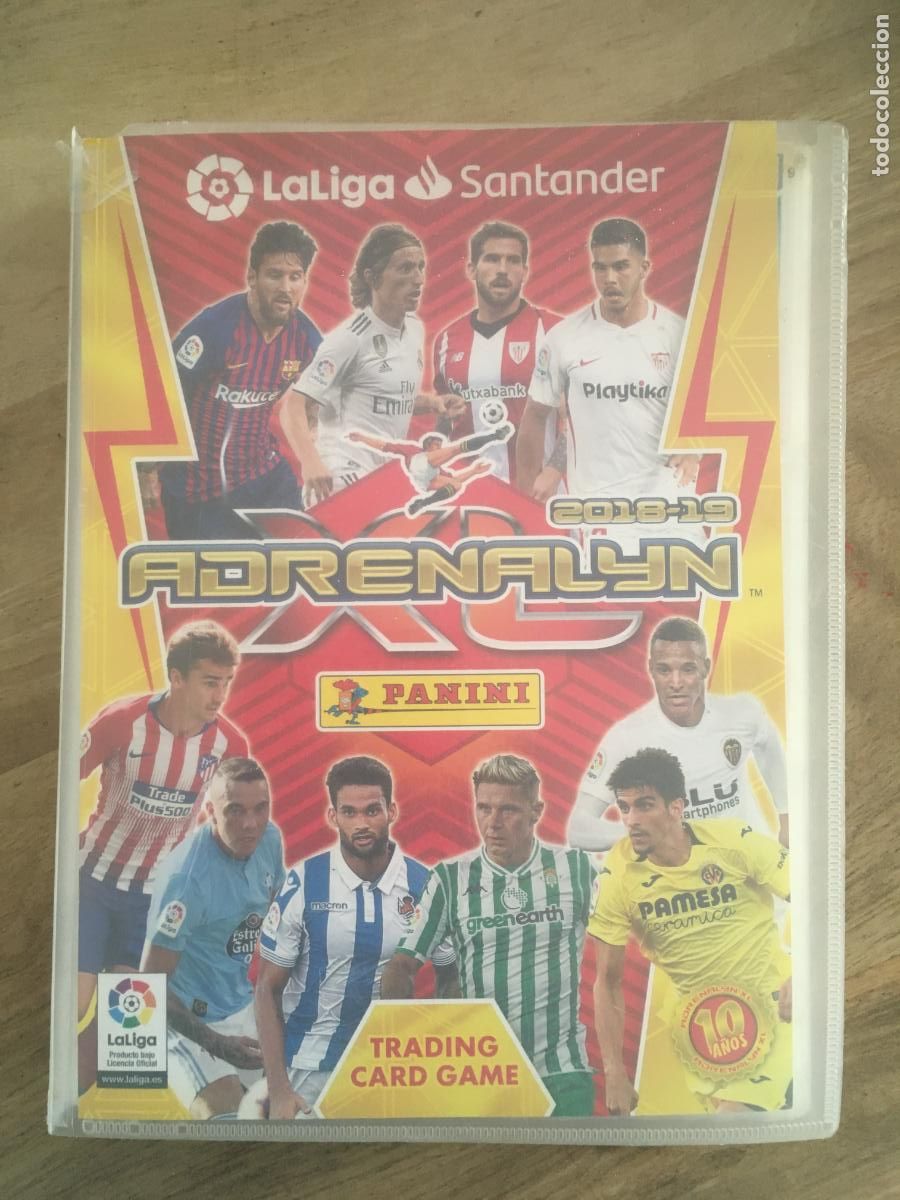 Caderneta de futebol completa: adrenalyn 2018 2019 18 19 album de cromos con 592 cromos muy buen estado messi