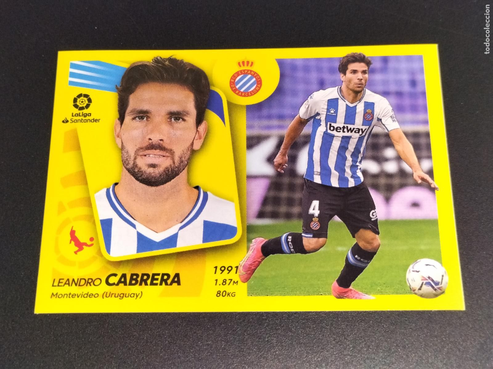 &Aacute;lbum de f&uacute;tbol completo: N&ordm; 9 LEANDRO CABRERA ESPANYOL CROMOS LALIGA SANTANDER ESTE LIGA FUTBOL 2021 2022 21 22 PANINI