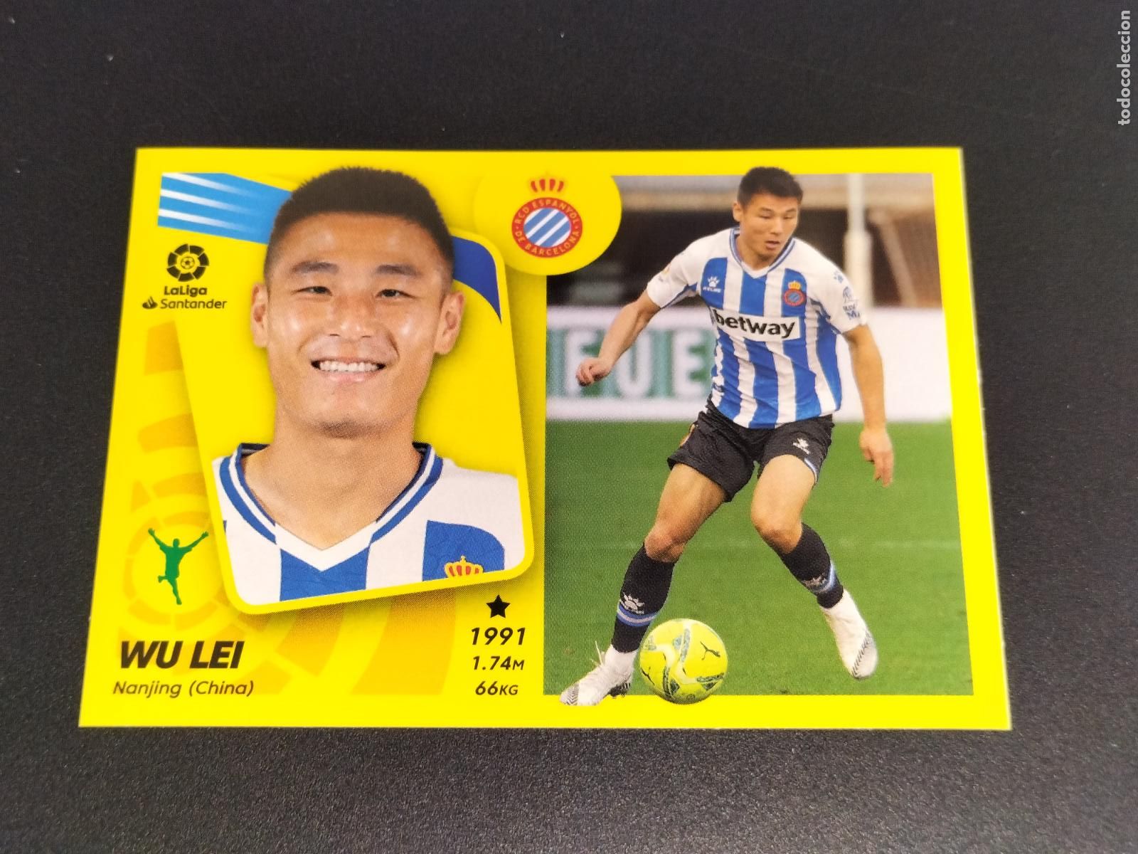 &Aacute;lbum de f&uacute;tbol completo: N&ordm; 19 B WU LEI ESPANYOL CROMOS LALIGA SANTANDER ESTE LIGA 2021 2022 21 22 PANINI