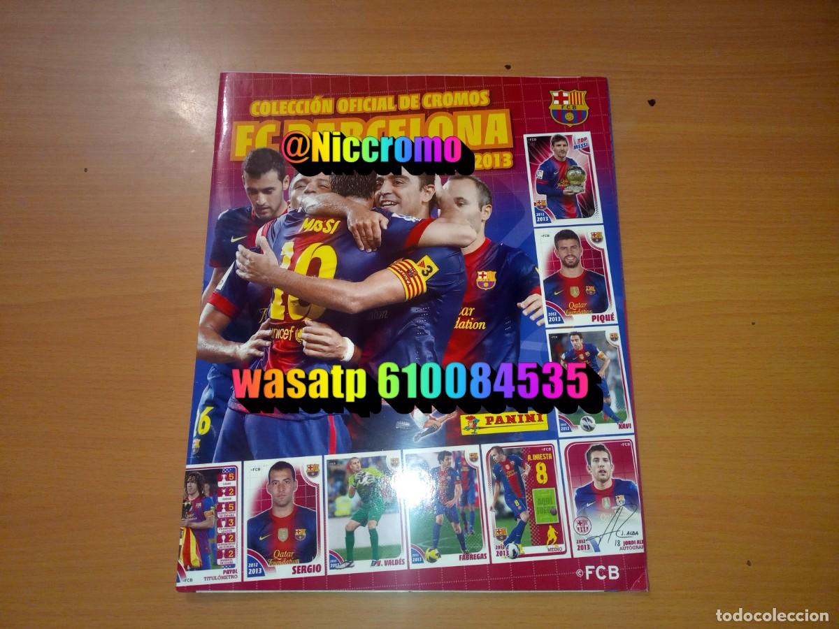 &Aacute;lbum de f&uacute;tbol completo: album barcelona 2012 2013 con cromos de messi panini completo buen estado + en niccromo