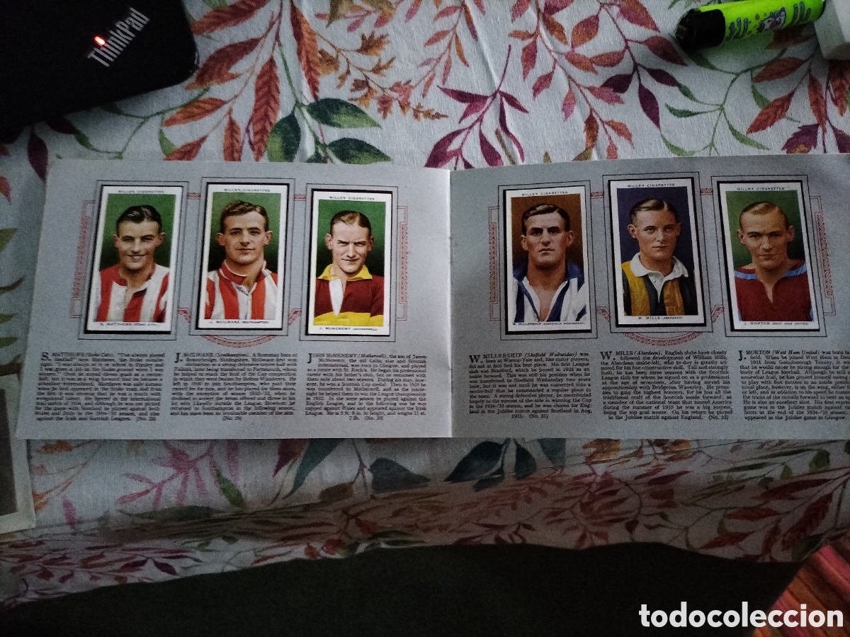 &Aacute;lbum de f&uacute;tbol completo: Album Ingles a&ntilde;o 35-36