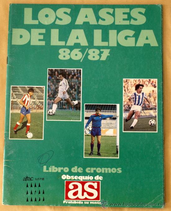 Sports collectibles: LOS ASES DE LA LIGA 86/87 - ALBUM INCOMPLETO -  CON 15 CROMOS -