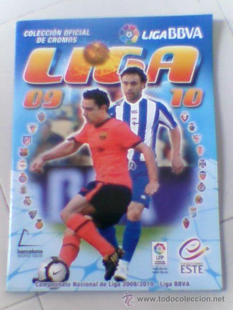 Sports collectibles: Album liga vacio plancha incluso con la hoja de cromos encartados Ed Este 09 10