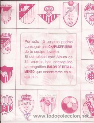 Collezionismo sportivo: &Aacute;LBUM DE F&Uacute;TBOL DE UNA SOLA HOJA PARA 34 CROMOS, VAC&Iacute;O