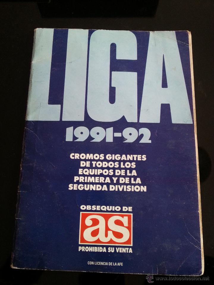 Collectionnisme sportif: ALBUM DEL DIARIO AS CROMOS GIGANTES DE LA LIGA TEMPORADA 1991 - 1992 Y ESCUELA DE FUTBOL PACO GENTO