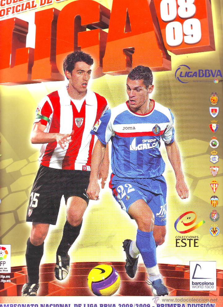 Sports collectibles: PANINI.LIGA ESTE 2008 2009.ALBUM NUEVO CON 12 CROMOS.