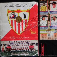 Coleccionismo deportivo: ÁLBUM DEL SEVILLA FC CASI COMPLETO HISTORIA JUGADORES FIRMAS MILANO DE CROMOS FÚTBOL CLUB CROMO SFC