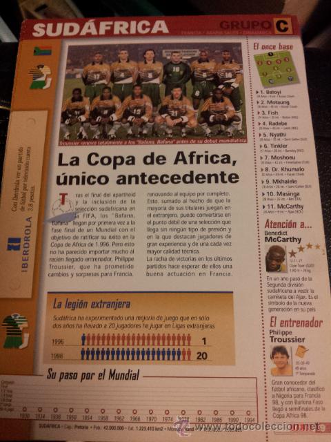 Collectionnisme sportif: FICHA N&ordm; 9 DEL FICHERO MARCA HISTORIA DEL MUNDIAL DESDE 1930 HASTA 1998