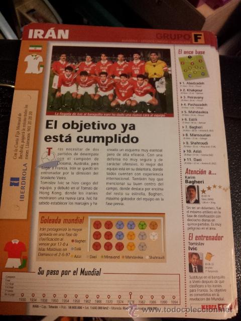 Collectionnisme sportif: FICHA N&ordm; 19 DEL FICHERO MARCA HISTORIA DEL MUNDIAL DESDE 1930 HASTA 1998