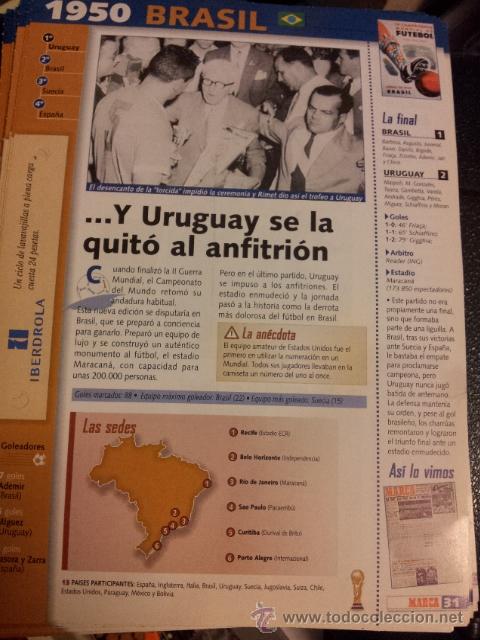 Collectionnisme sportif: FICHA N&ordm; 31 DEL FICHERO MARCA HISTORIA DEL MUNDIAL DESDE 1930 HASTA 1998