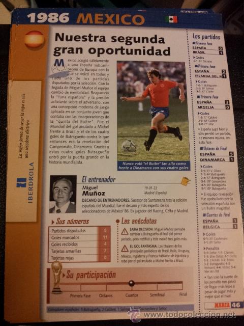 Collectionnisme sportif: FICHA N&ordm; 46 DEL FICHERO MARCA HISTORIA DEL MUNDIAL DESDE 1930 HASTA 1998