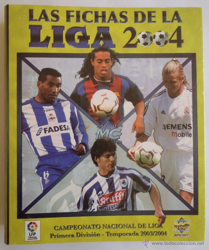 Collectionnisme sportif: LAS FICHAS DE LA LIGA 2004 - ALBUM INCOMPLETO DE F&Uacute;TBOL