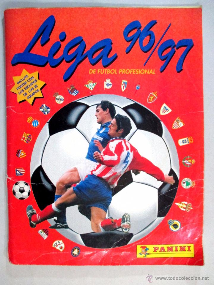 Collectionnisme sportif: ALBUM DE CROMOS F&Uacute;TBOL , LIGA 96 - 97 , 1996 1997 , PANINI , INCOMPLETO , CON POSTER