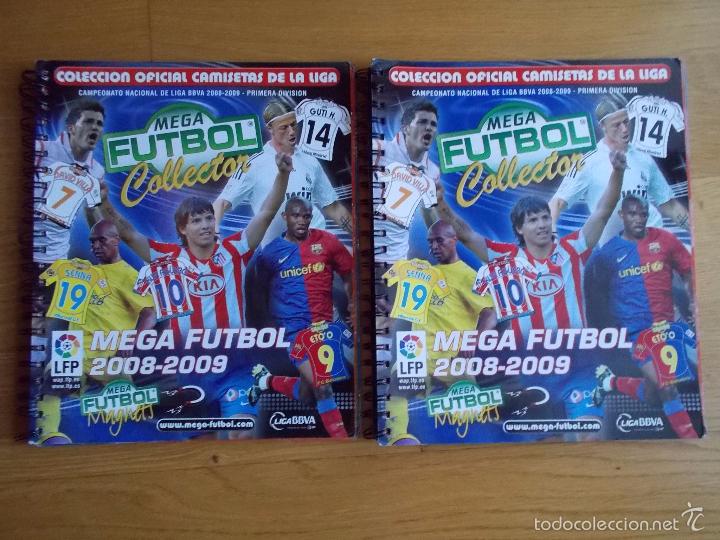 Colecionismo desportivo: 2 ALBUNES ALBUM COLECCION OFICIAL CAMISETAS DE LA LIGA MEGA FUTBOL VACIO 2008 2009 08 09