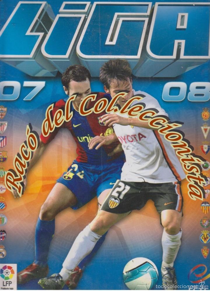 Colecionismo desportivo: LIGA 2007 - 2008, ALBUM DE CROMOS, COLECCIONES ESTE, FALTAN UNOS 200 CROMOS, ESTADO FATIGADO