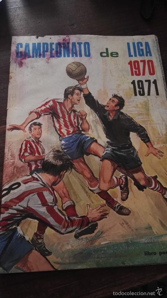 Collezionismo sportivo: ALBUM CROMOS-CAMPEONATO DE LIGA 1970-71.DISGRA.SIN CROMOS- MAL ESTADO.