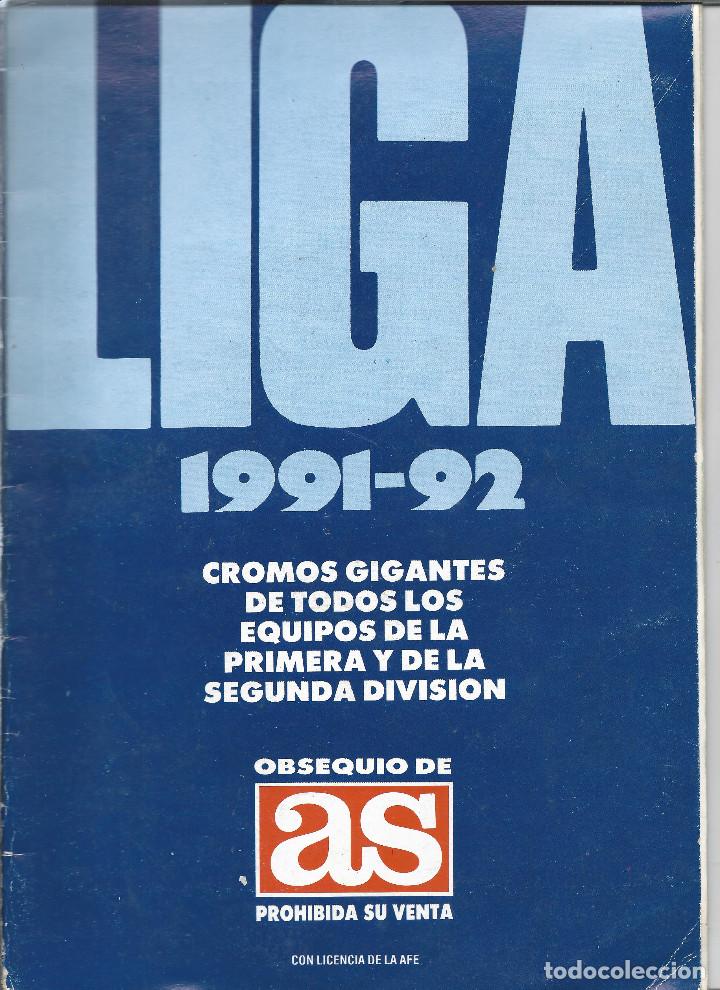Colecionismo desportivo: 8893- ALBUM INCOMPLETO -LIGA AS 1991-92