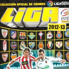 Coleccionismo deportivo: LIGA BBVA 2012 2013 12 13 - COLECCION ESTE - ALBUM INCOMPLETO CON SOLO 6 CROMOS PEGADOS. Lote 43168280