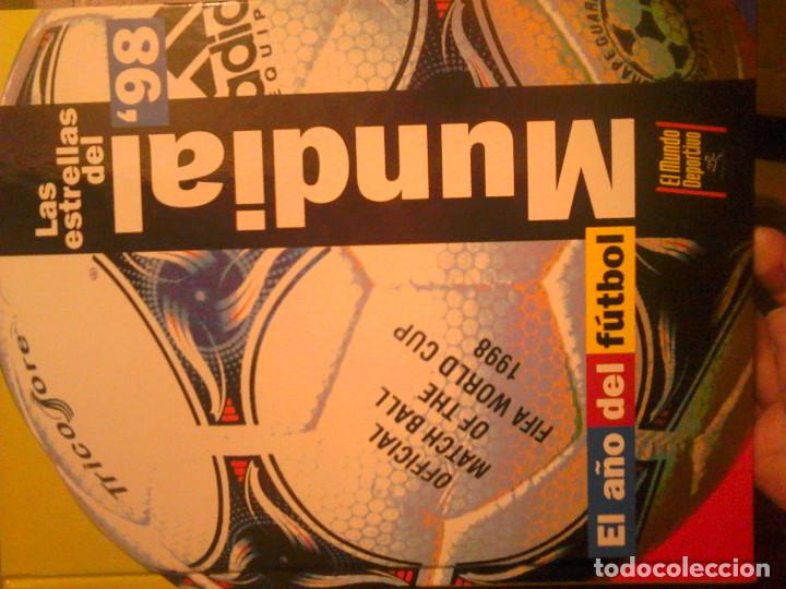Sports collectibles: ALBUM LAS ESTRELLAS DEL FUTBOL MUNDIAL - TAPA DURA INCOMPLETO