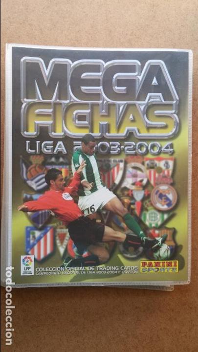 Collectionnisme sportif: Album liga 2003-2004 , megafichas ,oficial trading cards ,1&ordf; division ,tiene 257 fichas
