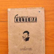 Coleccionismo deportivo: CROMOS CULTURA - ÁLBUM TERCERO - VER EXPLICACIÓN Y FOTOS DEL INTERIOR - EDITORIAL EL GATO NEGRO 1940. Lote 75576059