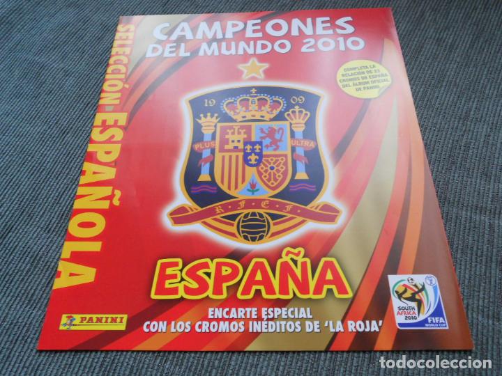 Collezionismo sportivo: ALBUM SUPLEMENTO ESPA&Ntilde;A HOJAS PARA CROMOS INEDITOS SELECCION ESPA&Ntilde;OLA SOUTH AFRICA WORLD CUP 2010