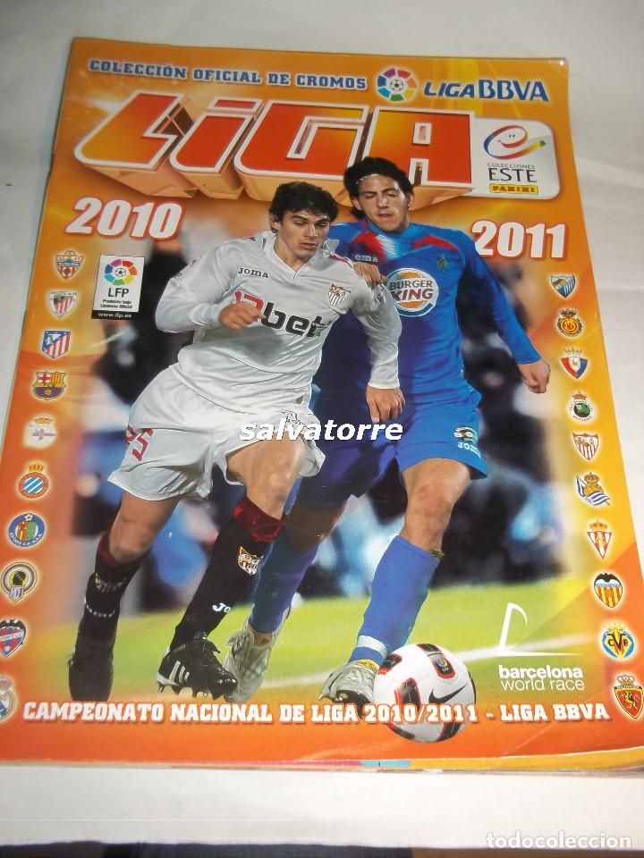 Coleccionismo deportivo: LIGA BBVA.TEMPORADA 2010. 2011.COLECCIONES ESTE.ALBUM CROMOS.INCOMPLETO.FOTOS TODAS LAS PAGINAS