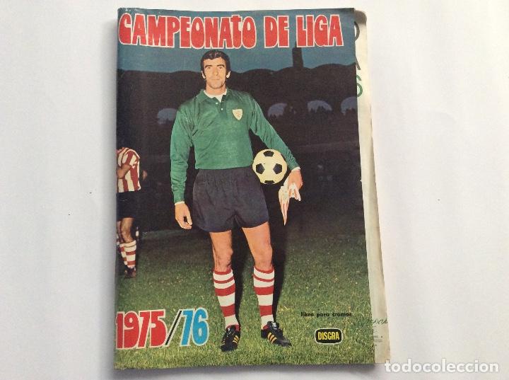 Sports collectibles: &Aacute;LBUM CAMPEONATO DE LIGA 1975/76 DISGRA + SOBRE VAC&Iacute;O