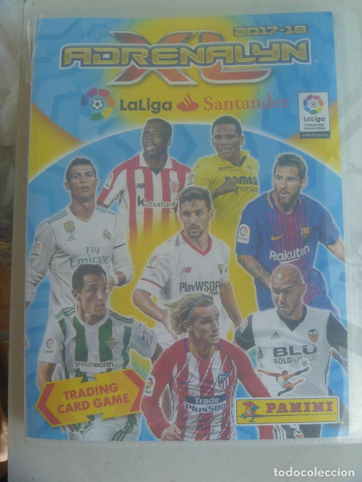 Coleccionismo deportivo: ALBUM DE CROMO DE FUTBOL, ADRENALYN LIGA 2017-18 DE PANINI , CON 213 CROMOS