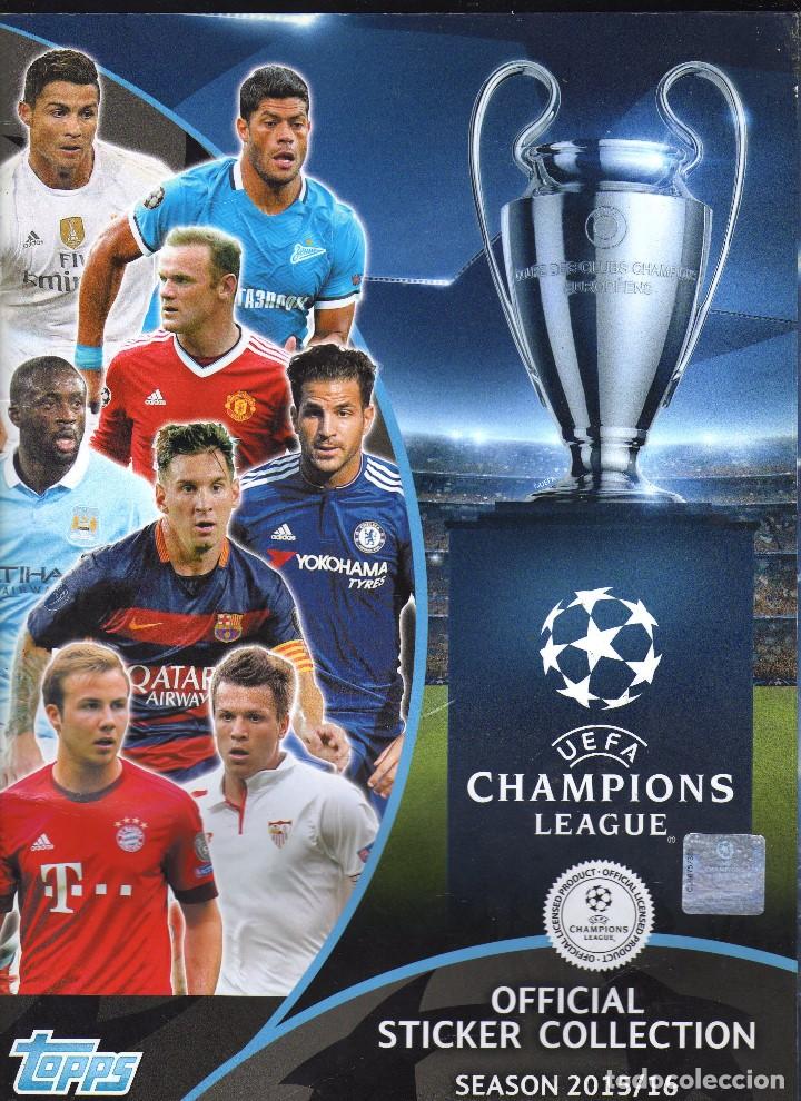 Collectionnisme sportif: &Aacute;LBUM DE CROMOS TOPPS UEFA CHAMPIONS LEAGUE TEMPORADA 2015-16 (tiene 11 cromos pegados + 1 suelto)