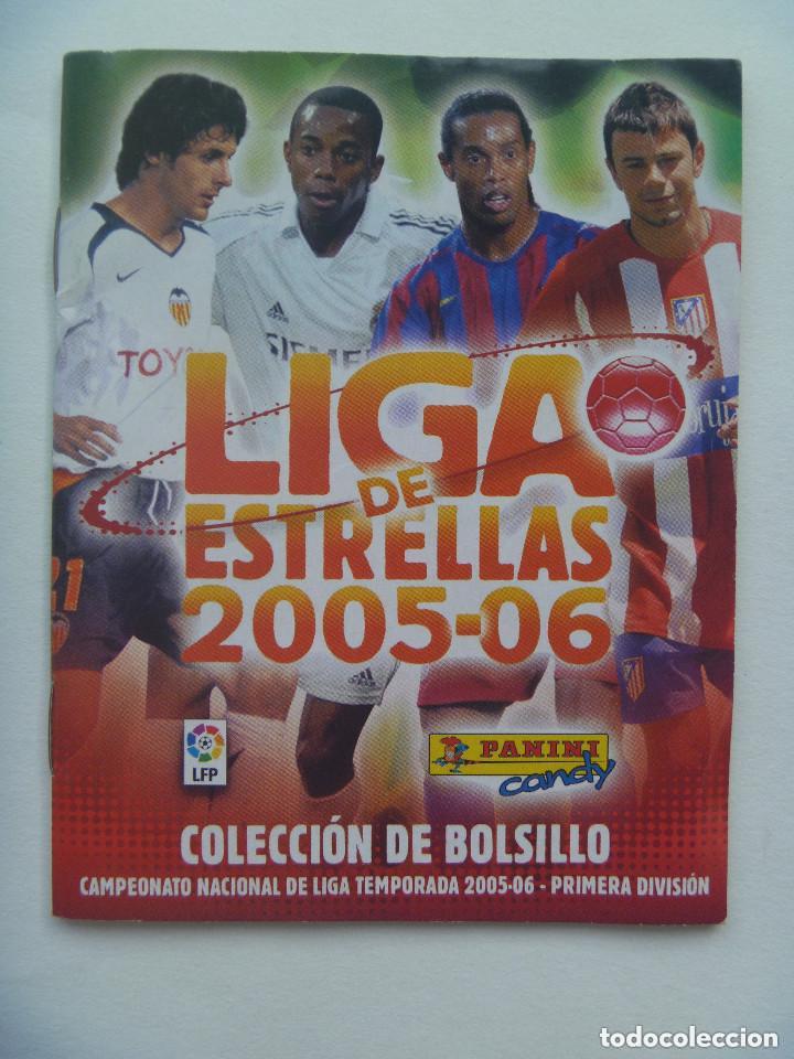 Sports collectibles: MINIALBUM DE CROMO DE FUTBOL LIGA DE ESTRELLAS 2005-06  DE PANINI . SIN USAR.